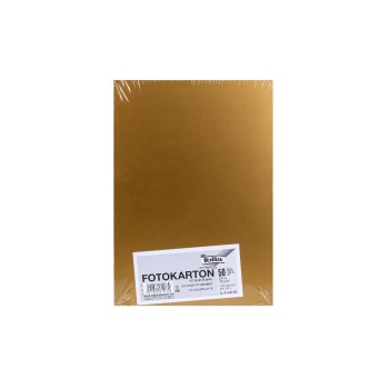 Folia Fotokarton A4 300g/m2, 50 Blatt, Farbe: Gold glänzend