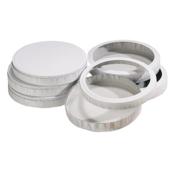 Folia Laternen Boden / Käseschachtel, 15.3 cm, 10 Paar, weiss Folia Laternen Boden / Käseschachtel, 15.3 cm, 10 Paar, weiss