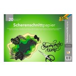 Folia Scherenschnittpapier ungummiert, 35x50cm, 20 Bogen, black 