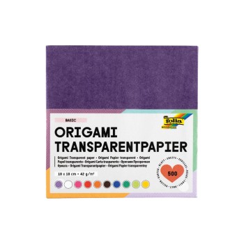 Folia Transparentpapier-Faltblätter, 10 x 10 cm 42 g/m2 500 Blatt Folia Transparentpapier-Faltblätter, 10 x 10 cm 42 g/m2 500 Blatt