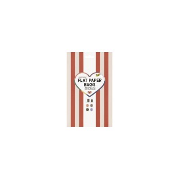 Folia Sacs en papier plats à rayures CLASSIC 8 pièces