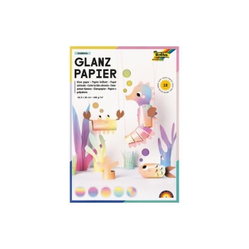 Folia Glanzpapier Rainbow 100g/m², 22,5x32cm, 10 Bl. Folia Glanzpapier Rainbow 100g/m², 22,5x32cm, 10 Bl.