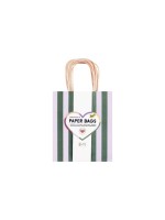 Folia Sacs en papier M 8 pièces, 18 x 8 x 21 cm, 4 motifs assortis