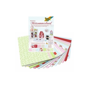 Folia Motivblock Mittsommerland, Basteln-Papier