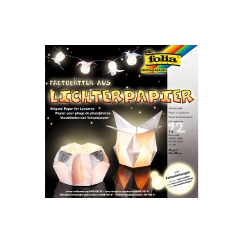Folia Faltblätter aus Lichterpapier white, Basteln-Dekoration-Kit Folia Faltblätter aus Lichterpapier white, Basteln-Dekoration-Kit