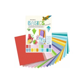 Folia Bloc de papier à motif Basics Intensiv Motif en couleur/turquoise/neutre/Fuchsia