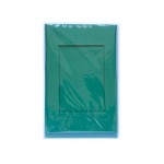 Folia Passepartouts-Karten 220g/m2 eckig, 3 Stück, 11 x 18 cm, smaragdgrün