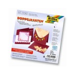 Folia Doppelkarten quadratisch 220 g/m2, 5 Stück, 13.5 x 13.5 cm, dunkelrot