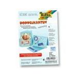 Folia Doppelkarten rechteckig 220 g/m2, 5 Stück, 10.5 x 15 cm, himmelblau