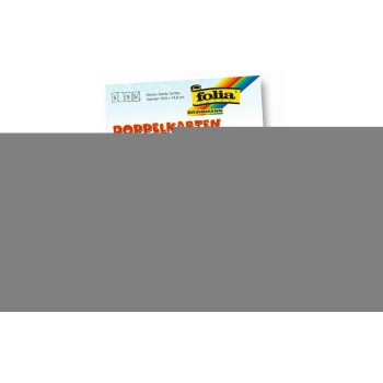 Folia Doppelkarten rechteckig 220 g/m2, 5 Stück, 10.5 x 15 cm, argent