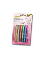 Folia Glitter Glue 6er, Set mit 6 Klebestifte à 9.5ml