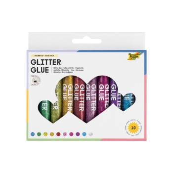 Folia Feutres à paillettes Glue 10 pièces