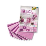 Folia Bloc de papier à motif Basics rose