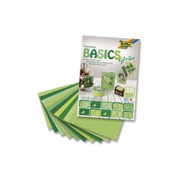 Folia Bloc de papier à motif Basics verdoyant