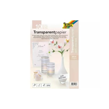 Folia Transparentpapier extra stark white, 10 Blatt, 21x29.7cm