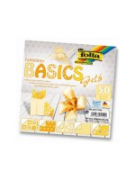 Folia Faltblätter Basics gelb, 50 Blatt à 75g/m2, 15x15cm