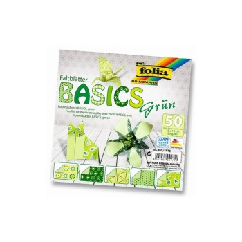 Folia Faltblätter Basics grün, 50 Blatt à 75g/m2, 15x15cm Folia Faltblätter Basics grün, 50 Blatt à 75g/m2, 15x15cm