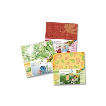 Folia Designpapier Romantik, 5 Blatt à 190g/m2, 30.5x30.5cm Folia Designpapier Romantik, 5 Blatt à 190g/m2, 30.5x30.5cm