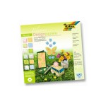 Folia Designpapier Block Blumen, 12 Blatt à 190g/m2, 30.5x30.5cm