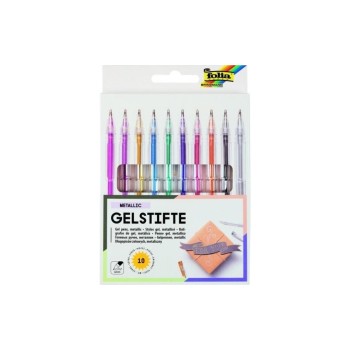 Folia Stylo à encre gel Black Style Metallic 10 stylos