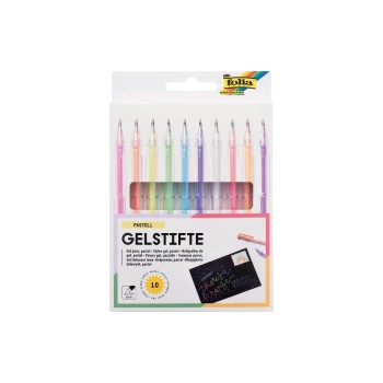 Folia Stylo à encre gel Black Style Pastell 10 stylos