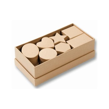 Folia Pappschachtel-Set 15-teilig natur, 15-teilig