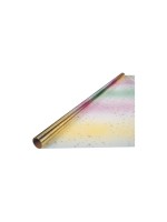 Folia Geschenkpapier Irisfolie Sternendruck, Grösse 75cm x 3m