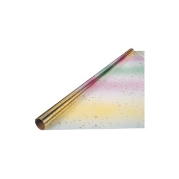 Folia Papier cadeau Arc-en-ciel 75 cm x 3 m, multicolore