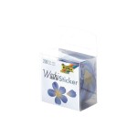 Folia Autocollants en rouleau Washi fleurs, bleu, 200 autocollants