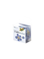 Folia Sticker Washi Blüten Blau, 200 Sticker auf Rolle