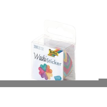 Folia Autocollants en rouleau Washi coeurs, 200 autocollants