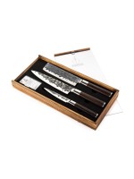Forged 3tlg. Sebra Messerset, Japanstahl 440C, 58 HRC