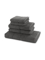 Frottana Frottierwäscheset Pearl 5-teilig, 1 Duschtuch, 2 Handt., 2 Gästet., Graphit