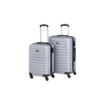 KOOR Set de valises de voyage 2 pièces, gris argenté,  36 et 62 litres