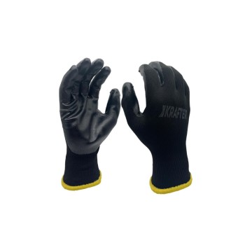 FTM Gant de travail Polyester, M, Noir, 10 Pièce/s