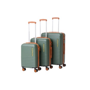 KOOR Kofferset Explorer, 3-teilig, grün-braun KOOR Kofferset Explorer, 3-teilig, grün-braun