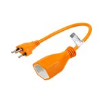 F.power Verlängerungskabel T13-T12 0.2m or, 230V, orange, 0.2m