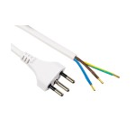 F.power Verlängerungskabel OE-T12 5.0m ws, 230V, weiss, 5.0m, open end