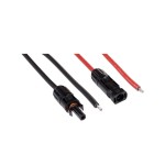 F.power MC4 cable Paar OE 6mm2 5.0m, Offenes Ende, black  and red, 5.0m