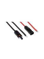 F.power MC4 cable Paar OE 6mm2 5.0m, Offenes Ende, black  and red, 5.0m