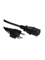 F.power Netzcable C13-T12 10m sw, 230V, H05VV-F 3G1.00, black  (0/50)