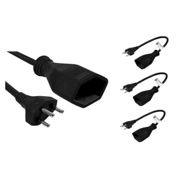 F.power Verlängerungscable T13-T12 0.2m sw, H05VV-F 3G1.00, 4 Stück (1/50) F.power Verlängerungscable T13-T12 0.2m sw, H05VV-F 3G1.00, 4 Stück (1/50)