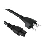 Cordon secteur pour notebook 220V-250V / 2.5A, 2m, 3 poles, type 12, C5, noir