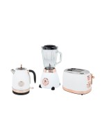 FURBER Set Wasserk-Toaster-Standmix white, white/Rosegold Set: F01079+F01080+F01081