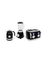 FURBER Set Wasserk-Toaster-Standmix Schwarz, Schwarz/Silber Set: F01083+F01084+F01085
