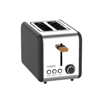 FURBER Toaster black /Holz, 2 Schlitz, 850W, black /Edelstahl/Holz FURBER Toaster black /Holz, 2 Schlitz, 850W, black /Edelstahl/Holz