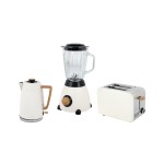 FURBER Set Wasserk-Toaster-Standmix C/H, Creu/Holz Set: F01095+F01096+F01097