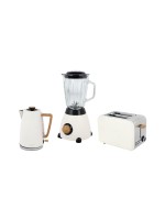 FURBER Set Wasserk-Toaster-Standmix C/H, Creu/Holz Set: F01095+F01096+F01097