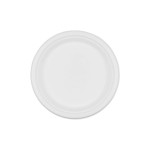 FURBER Teller Ø 22.5 cm rund weiss, Ø 22.5 cm, 50 Stück, Zuckerrohr