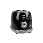 FURBER Retro Toaster black , 2 Schlitz, 850W, black /silver